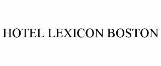 HOTEL LEXICON BOSTON