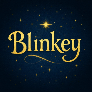 THE MARK CONSISTS OF THE STYLIZED WORD âBLINKEYâ IN A DECORATIVE FANTASY FONT WITH A STAR DESIGN ABOVE THE LETTER âIâ AND A SWEEPING CURVED LINE EXTENDING FROM THE LETTER âB.â