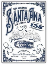 RON HACIENDA SANTA ANA CASK STRENGTH 138Â° PREPARED AND BOTTLED BY EDMUNDO B. FERNANDEZ, INC. 69% ALC./VOL 750 ML (138Â° PROOF)