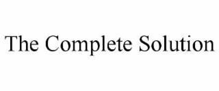 THE COMPLETE SOLUTION