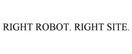 RIGHT ROBOT. RIGHT SITE.