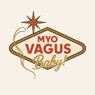 MARK CONSISTS OF THE STYLIZED WORDING âMYO VAGUSâ INSIDE A DIAMOND-SHAPED SIGN WITH ROUNDED CORNERS. BELOW THE DIAMOND APPEARS THE STYLIZED WORDING âBABY!â. ABOVE THE DIAMOND APPEARS AN EIGHT-
