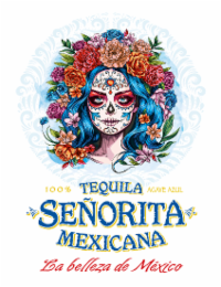 100% TEQUILA AGAVE AZULSEÃORITA MEXICANA LA BELLEZA DE MÃXICO