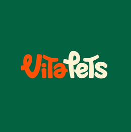 THE MARK CONSISTS OF THE STYLIZED WORDING âVITAPETSâ. THE PORTION âVITAâ APPEARS IN A ROUNDED, PLAYFUL FONT IN ORANGE COLOR, WHILE THE PORTION âPETSâ APPEARS IN A SIMILAR ROUNDED, PLAYFUL