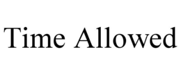 TIME ALLOWED