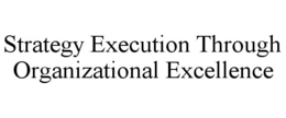 STRATEGY EXECUTION THROUGH ORGANIZATIONAL EXCELLENCE