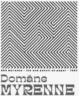 KDS MYRENNE - INK AND PENCIL ON PAPER - 1962 DOMÃNE MYRENNE