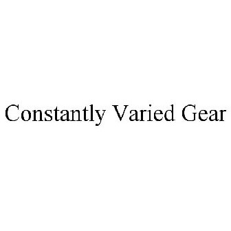 CONSTANTLY VARIED GEAR Trademark of Zanagraphics Inc