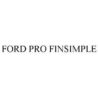 FORD PRO FINSIMPLE Trademark Application of Ford Motor Company - Serial  Number 97115433 :: Justia Trademarks